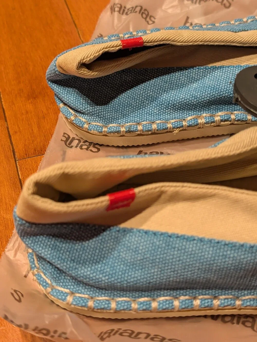 NEW Havaianas Alpargatas Yacht Turquoise Slip-On Espadrille Shoes Sz 6.5 Women